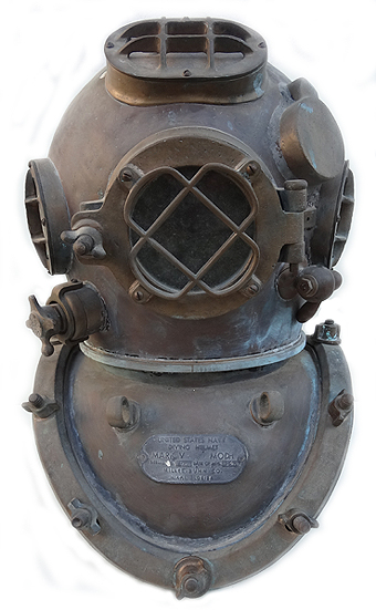 CASQUE DE PLONGÉE de plongée style ancien en laiton US Navy Mark V